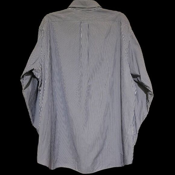 Ralph Lauren Long Slv Button, Classic Fit, Blue & White Pinstripe  17.5  32/33 - Picture 4 of 5